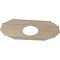 Ekena Millwork Chrysler Wood Fretwork Pierced Ceiling Medallion, Birch, 38"W x 19"H x 10"ID x 3/8"T CMWP38X19X0375CSBI - alternate 2